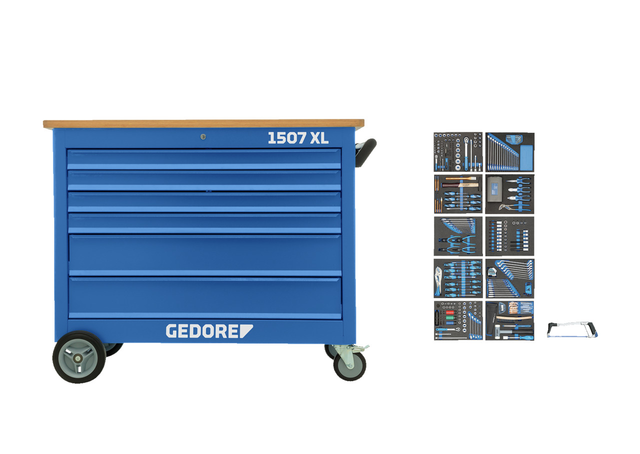 Mobile workbench with assortment