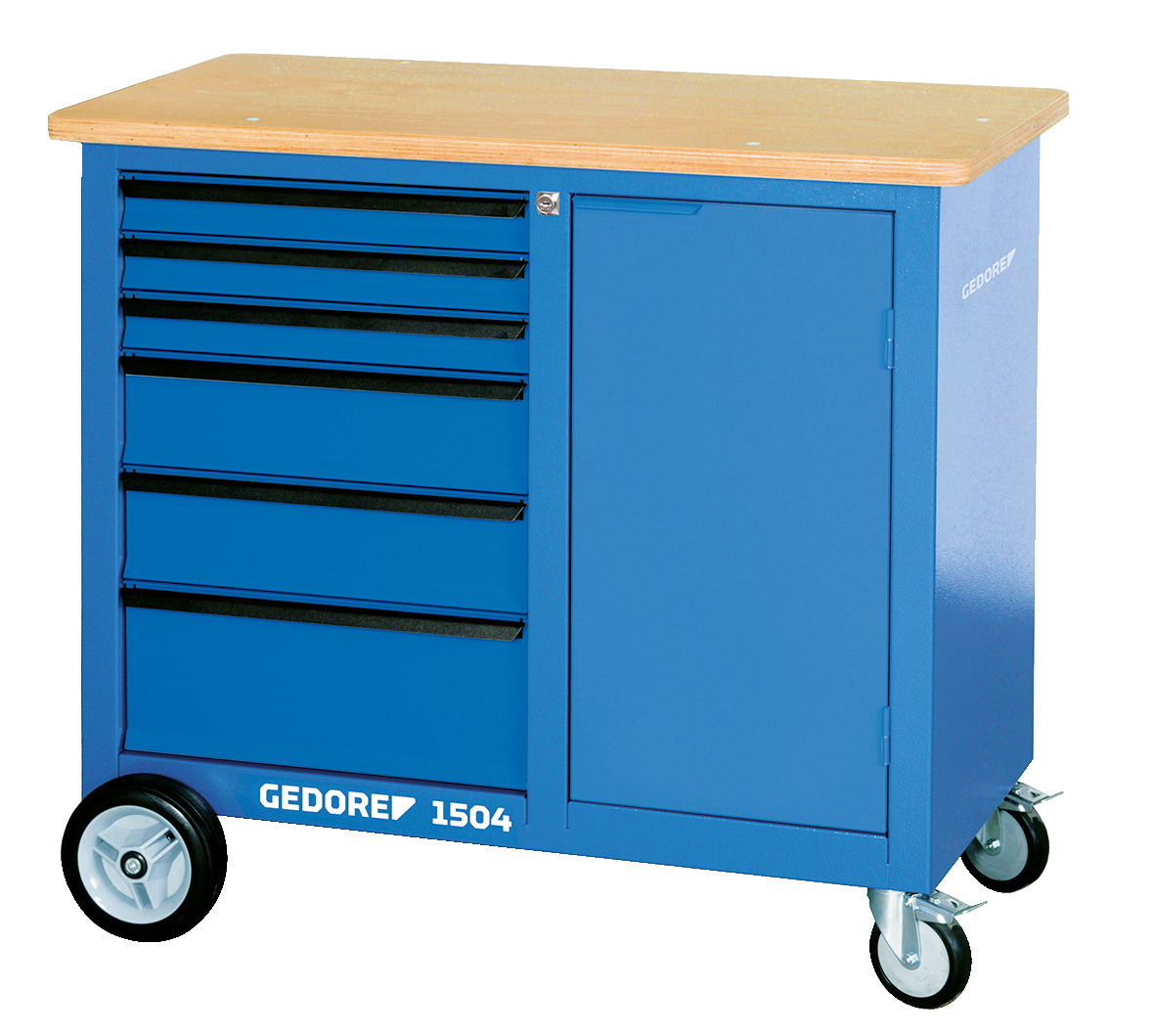 Mobile workbench with 6 drawers