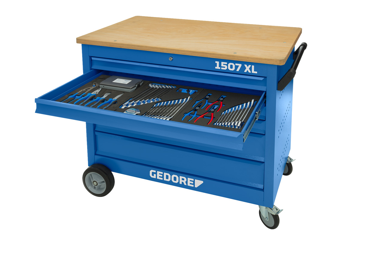 Mobile workbench with 6 drawers