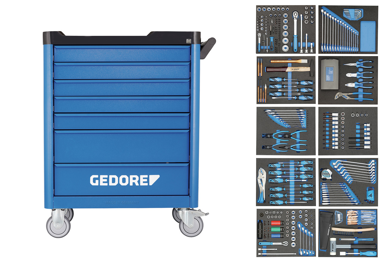 Tool trolley with assortment