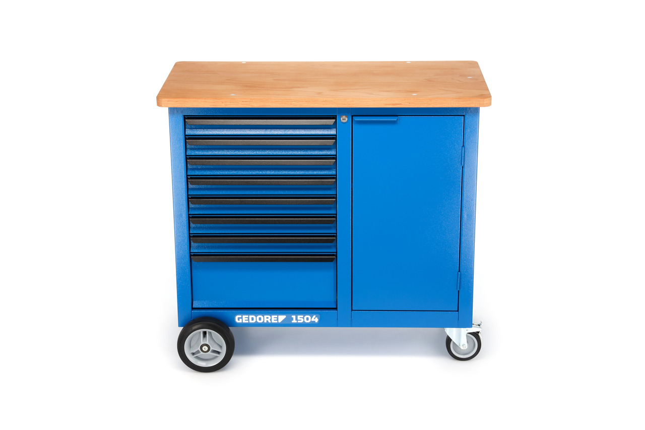 Mobile workbench with 8 drawers