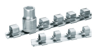 Spring steel socket rail for 14 3/8" sockets Spring steel socket rail for 14 3/8" sockets