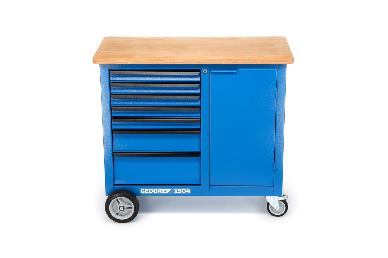 Mobile workbench with 7 drawers