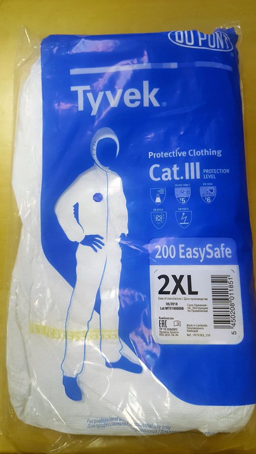 DuPont Overall Easysafe, white, size XXL