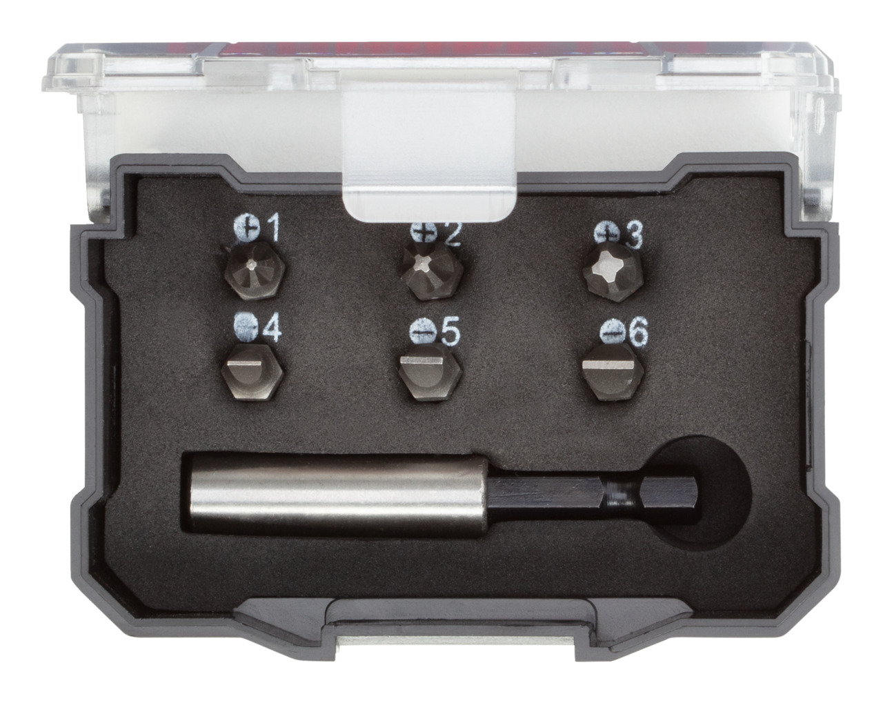 Bit box 1/4 PH+SL+bit holder magn. 7pcs
