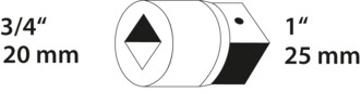 Convertor 3/4" to 1"