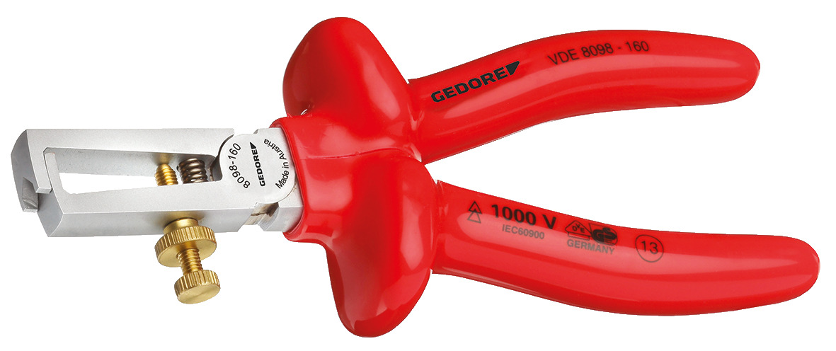 VDE Stripping pliers with VDE dipped insulation