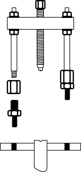 Thread insert for 1-/2-hole uses M10