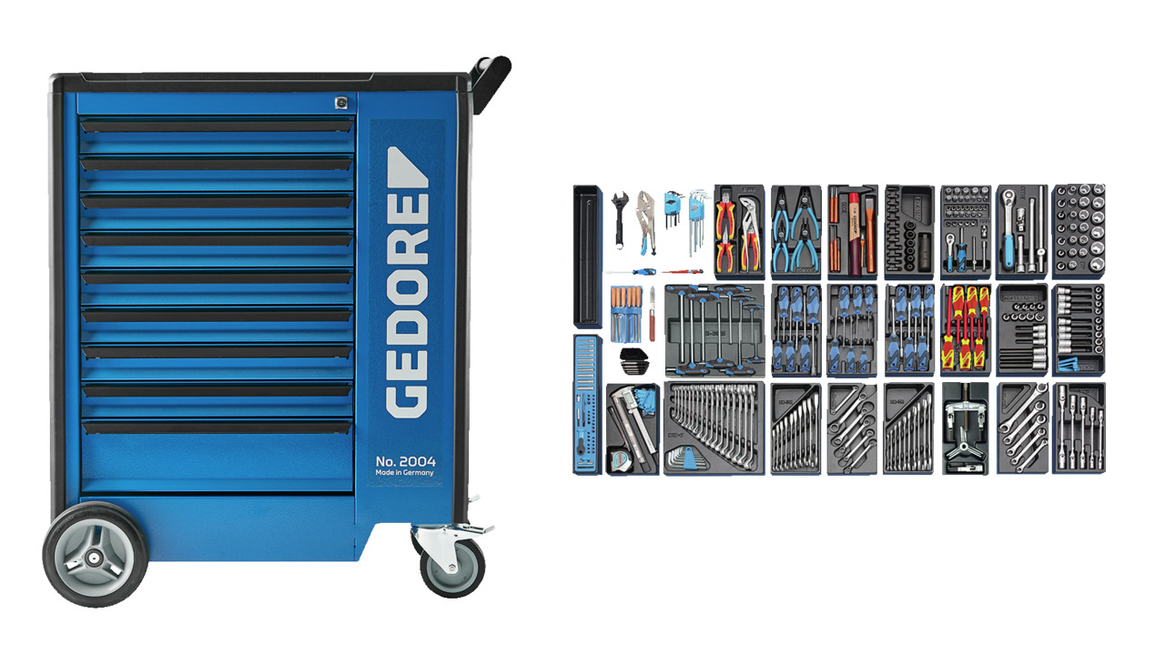 Tool assortment with tool trolley