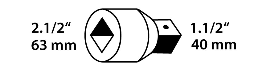 Impact reducer 2.1/2" to 1.1/2"