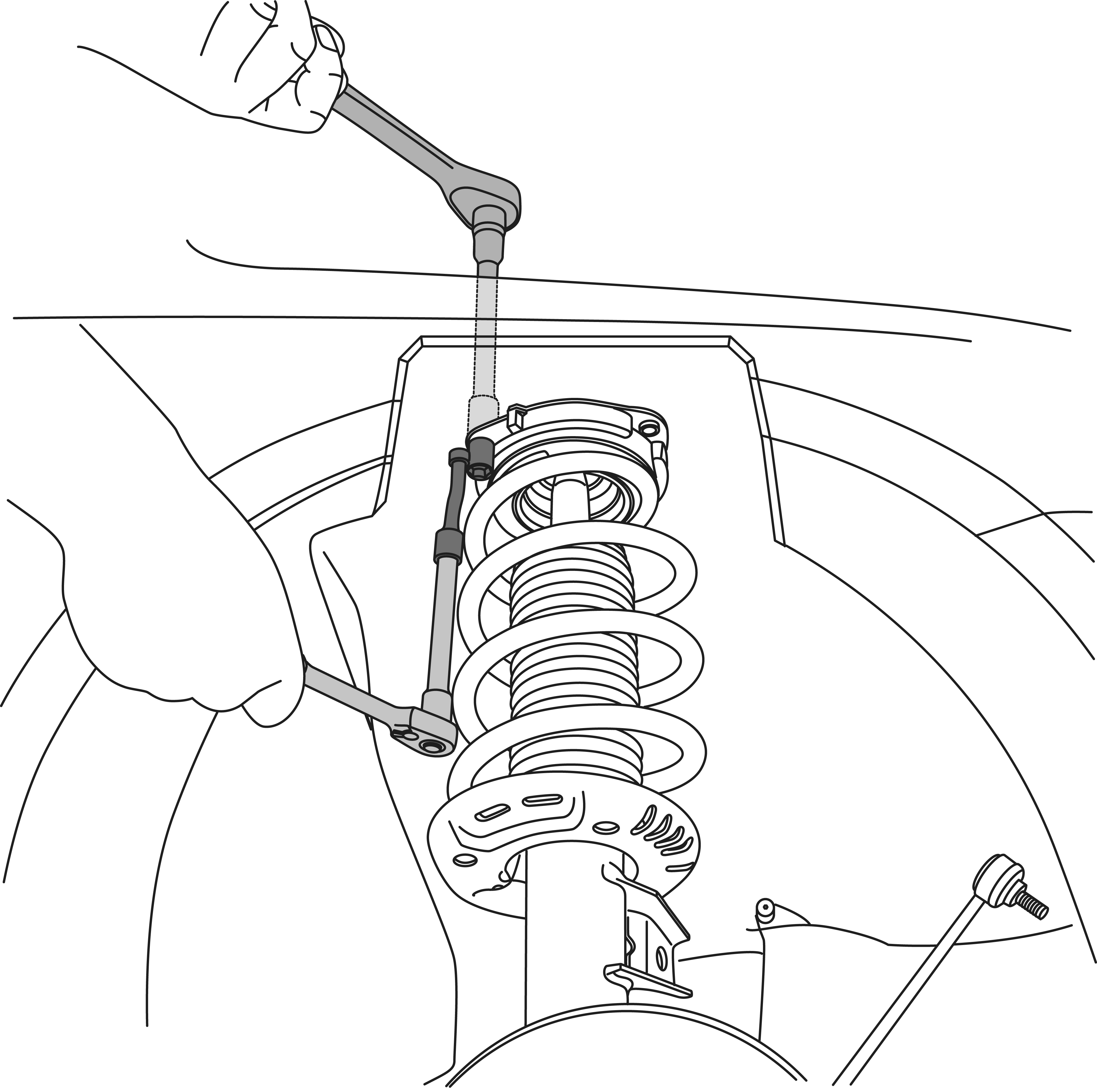 Special Socket (14mm waf), Strut Mount, VW