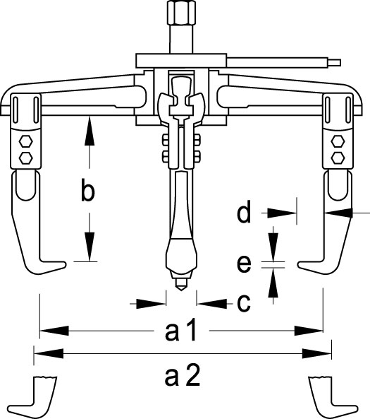 Universal puller 3-arm pattern 580x400mm