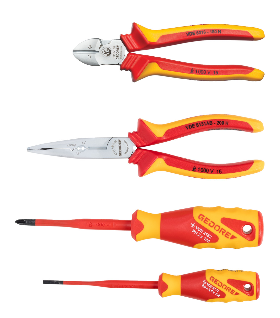 VDE Tool set 4 pcs