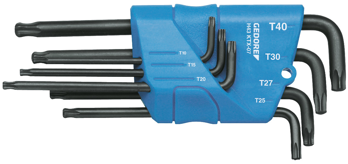 Cranked socket screwdriver set