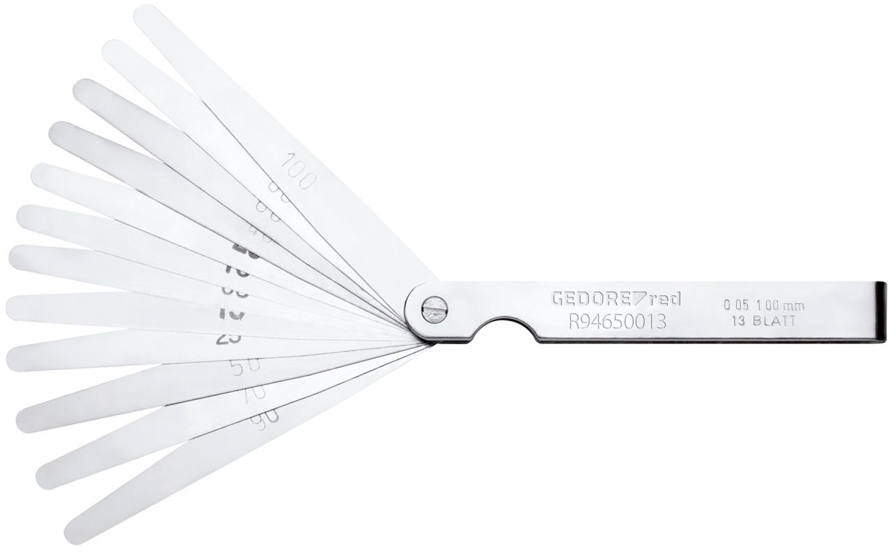 Feeler gauge set 5-100/100 13pcs