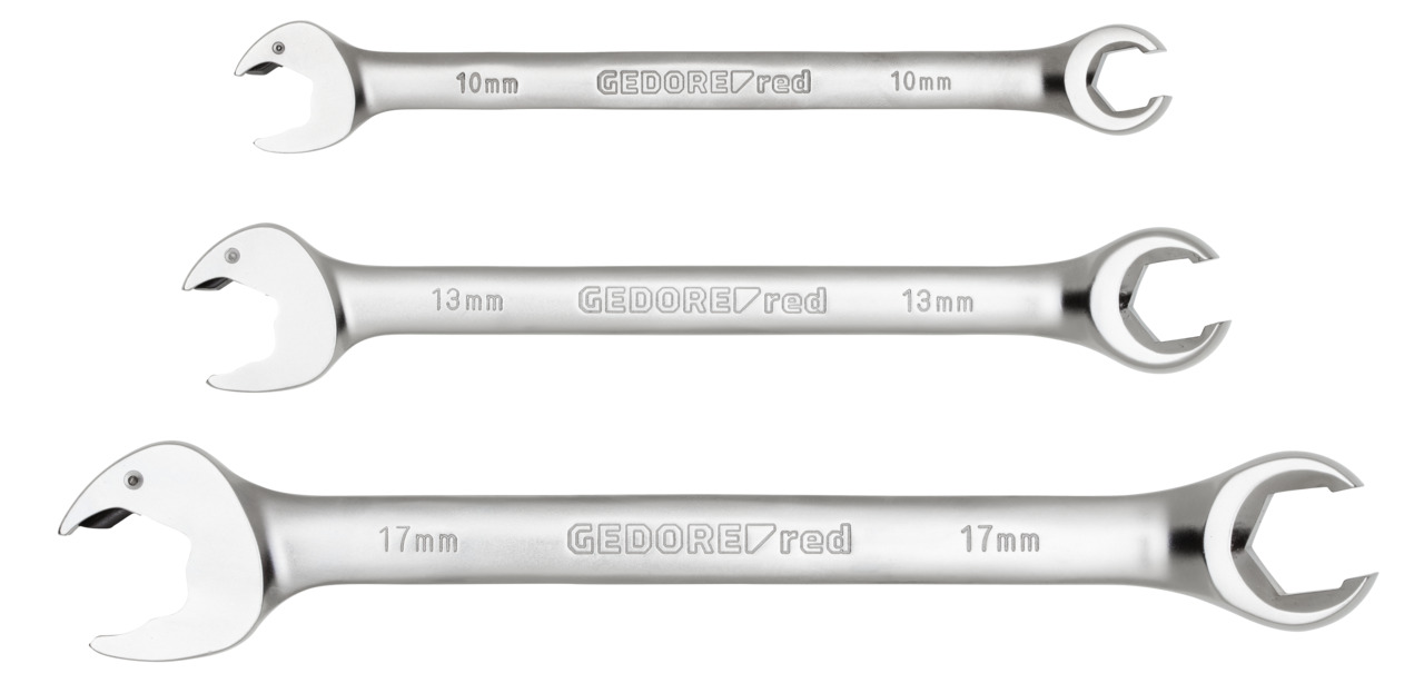 Combination ratchet spanner set 10-19mm 4 pcs