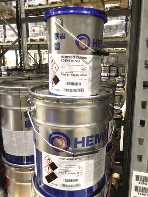 Hempadur 4774D, color 20450 (Hempadur 4774M Base + Hempel's Curing Agent 9874D), 20 Ltr.