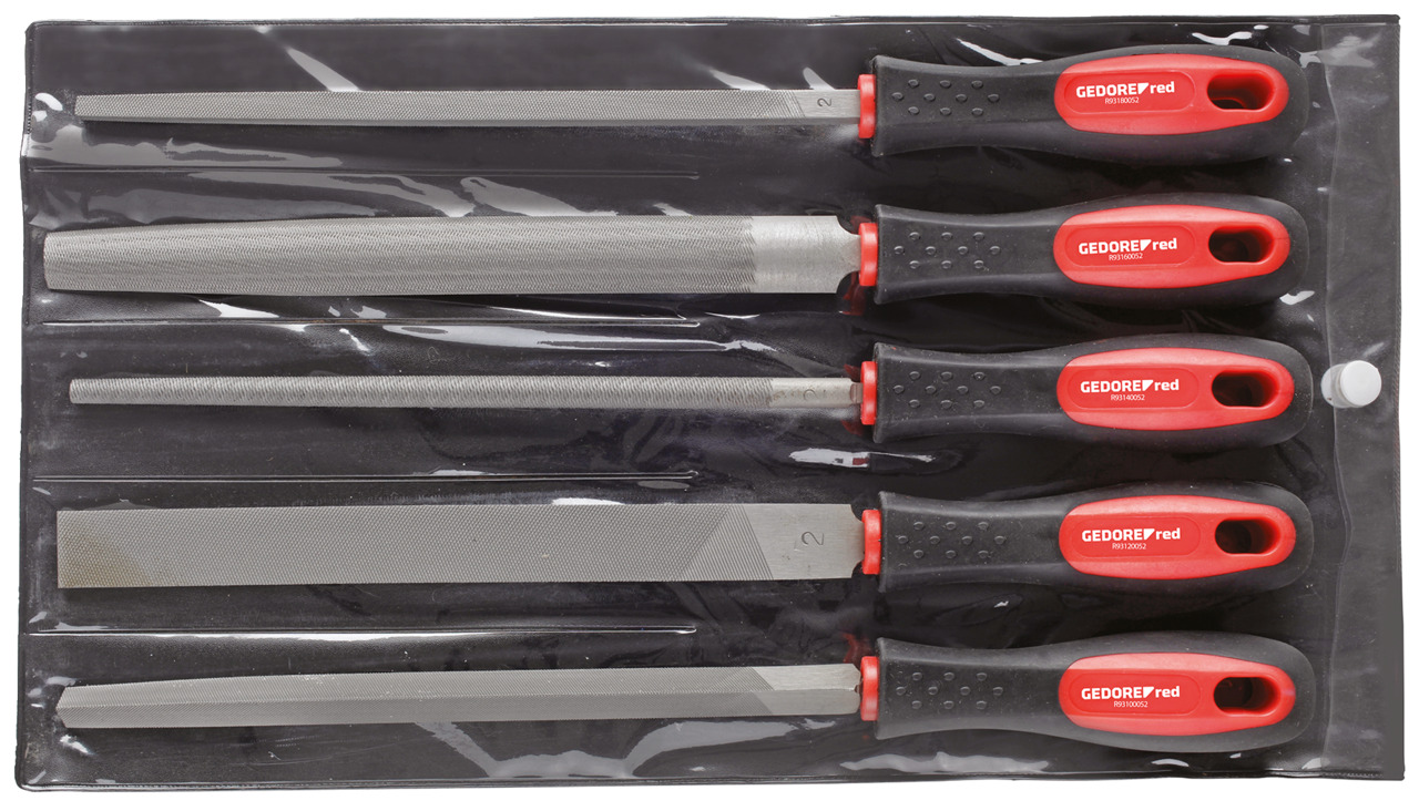 File set tri.+sq.+flat+rnd+half-rnd 5pcs