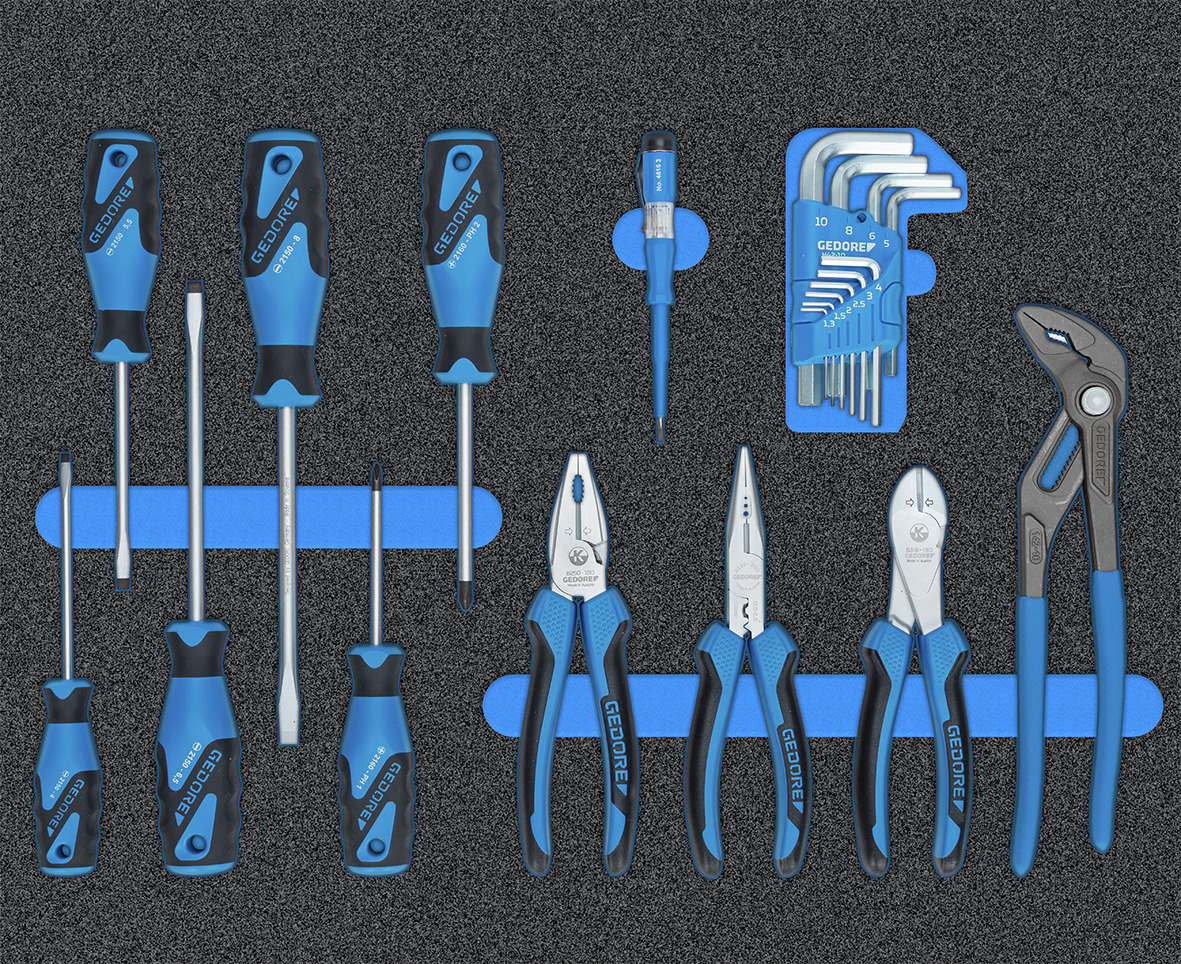 Tool trolley with assortment