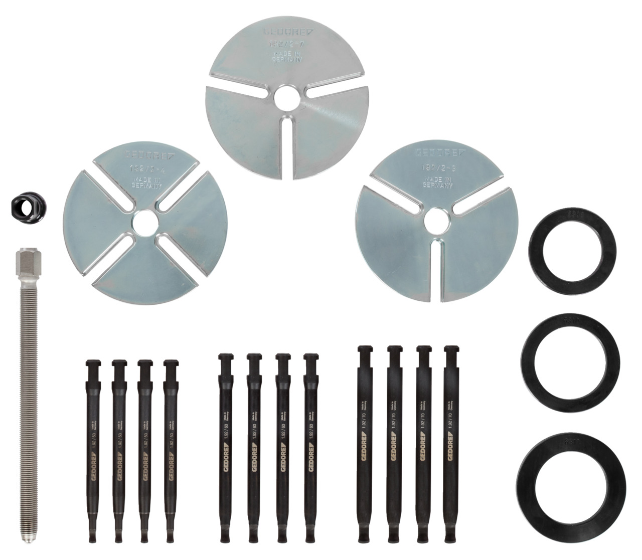 Patented ball bearing set of pullers PLUS