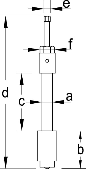 Hydraulic pressure spindle 1", 15 t