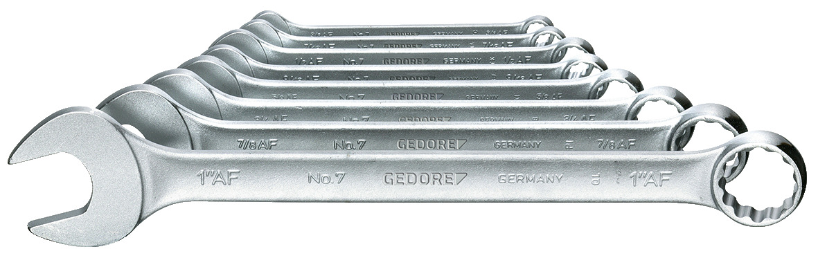 Combination spanner set 8 pcs UD profile 3/8-1"