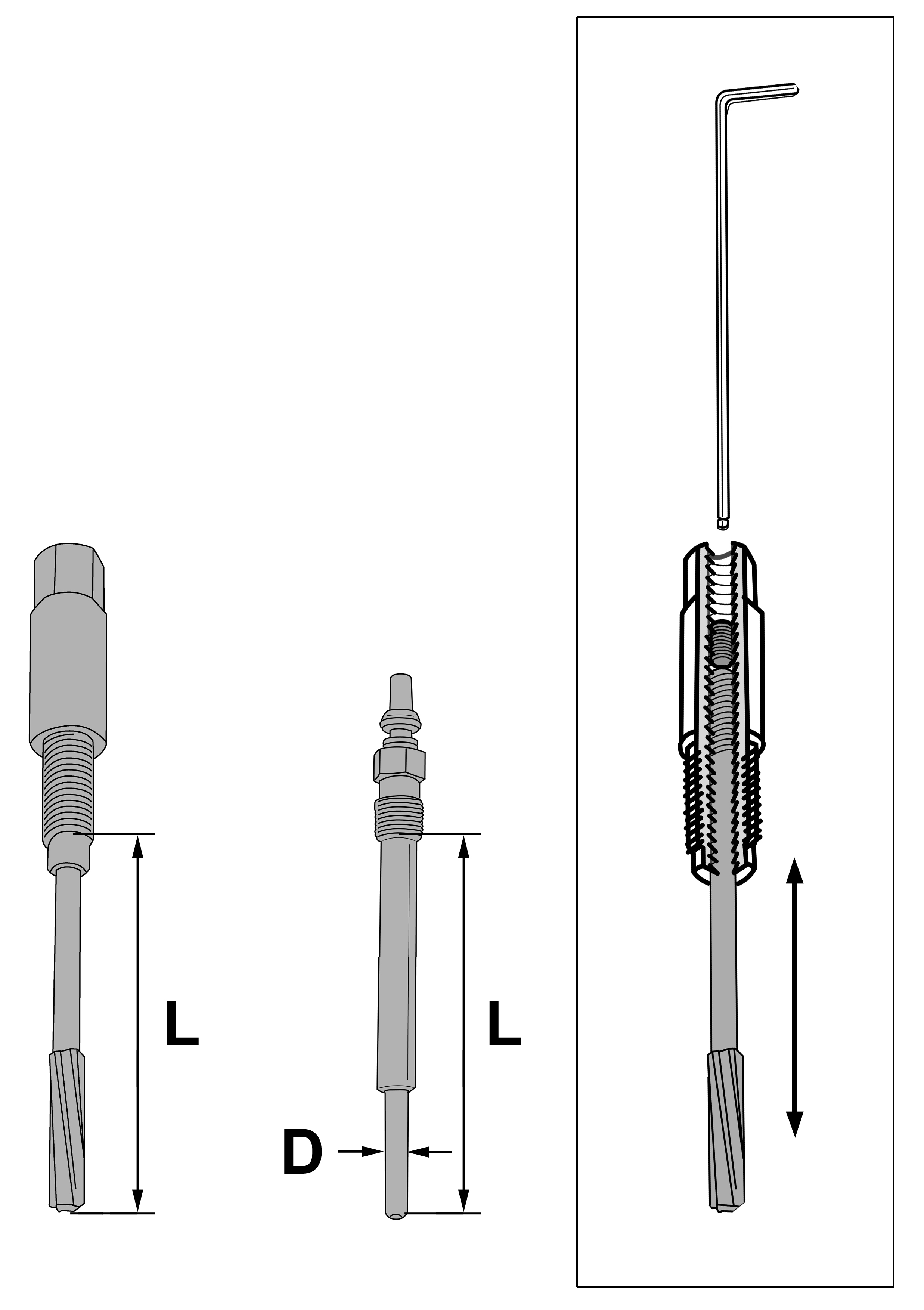 Reamer Set for Glow Plug Channel