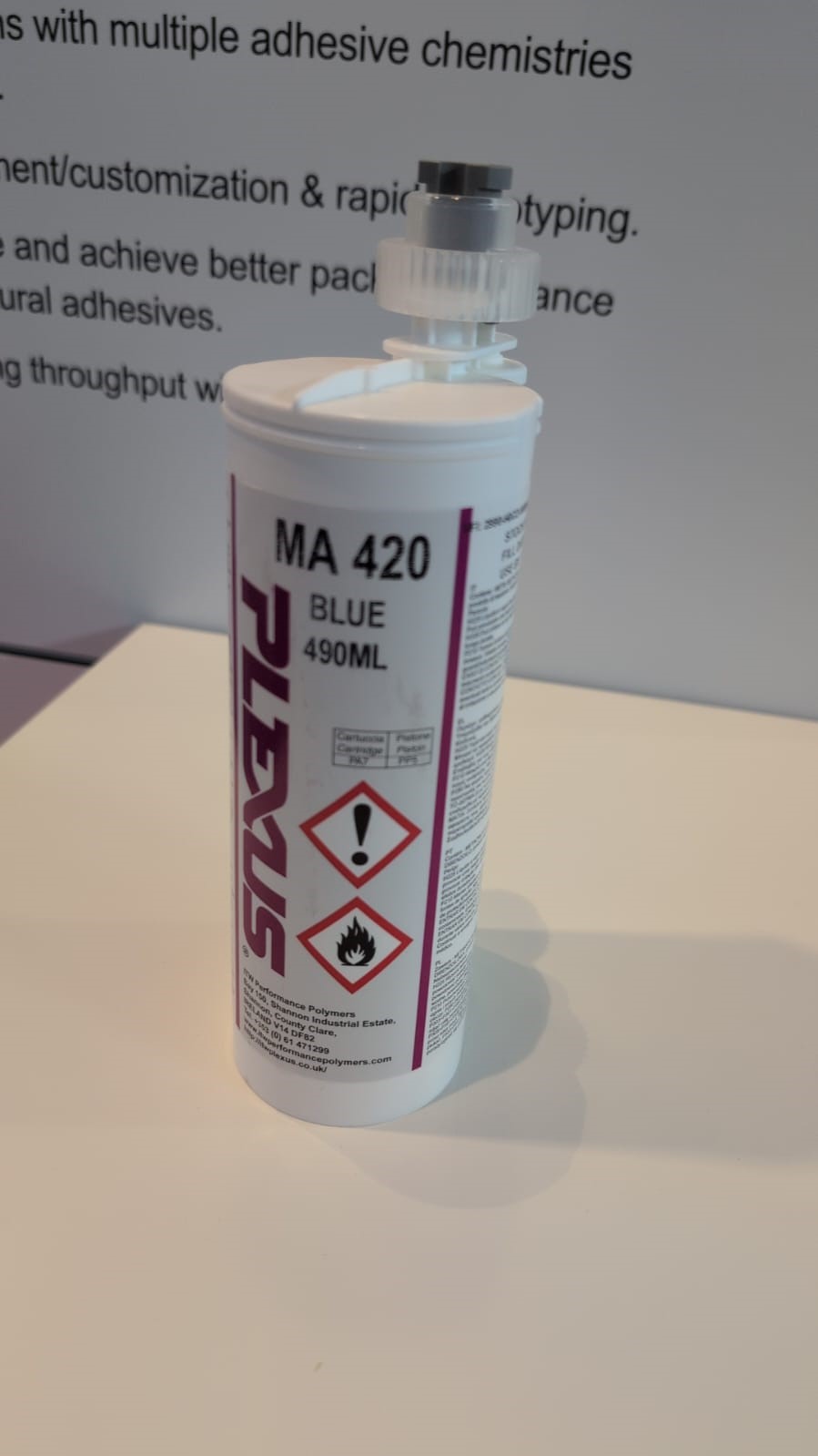 Plexus MA 425 adhesive & activator, 490 ml cartridge incl. mixing nozzle