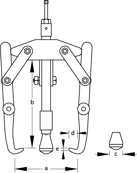 Puller hydraulic 3-arm pattern 280x310 mm