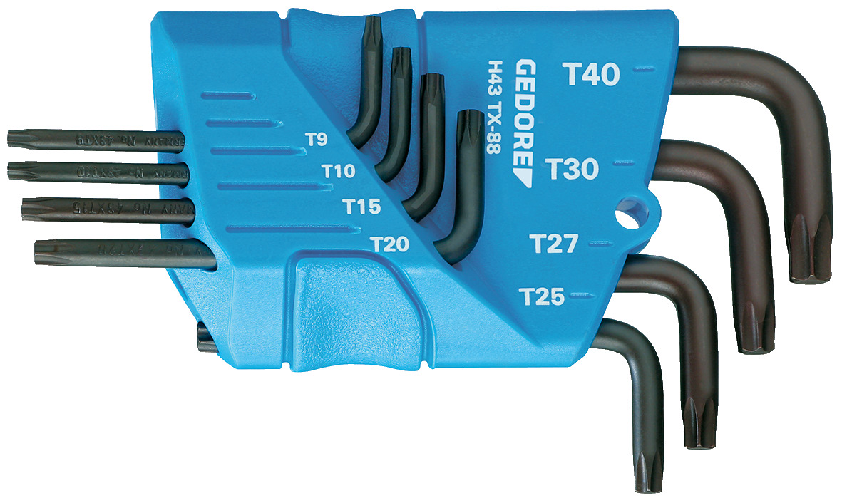 Cranked socket screwdriver set