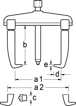 Puller set with 9 legs 200x150/220/300 mm