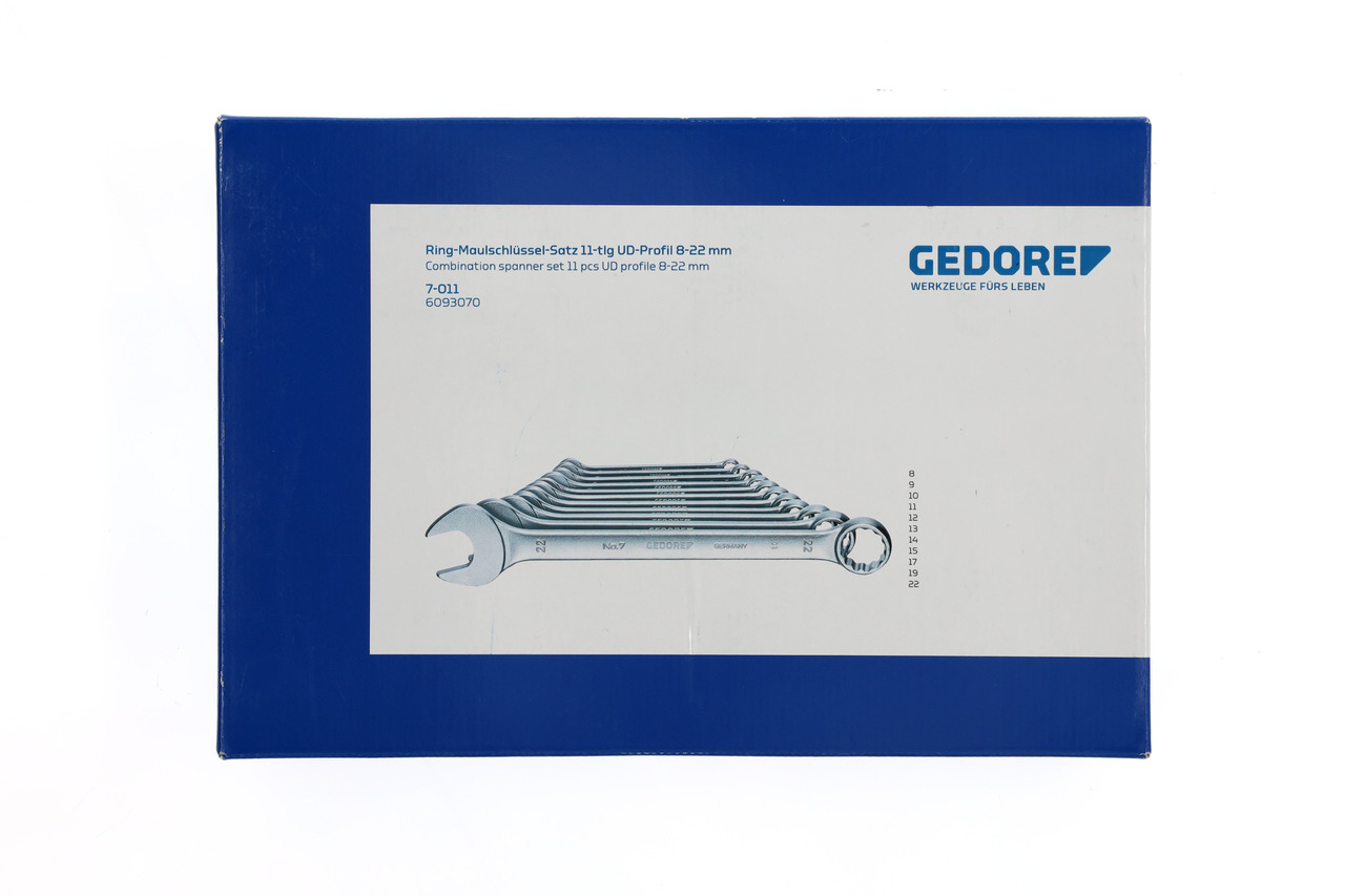 Combination spanner set 11 pcs UD profile 8-22 mm