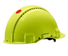 3M Hard Hat, Uvicator, Pinlock, Ventilated, Plastic Sweatband, Hi-Viz, G3000CUV-GB