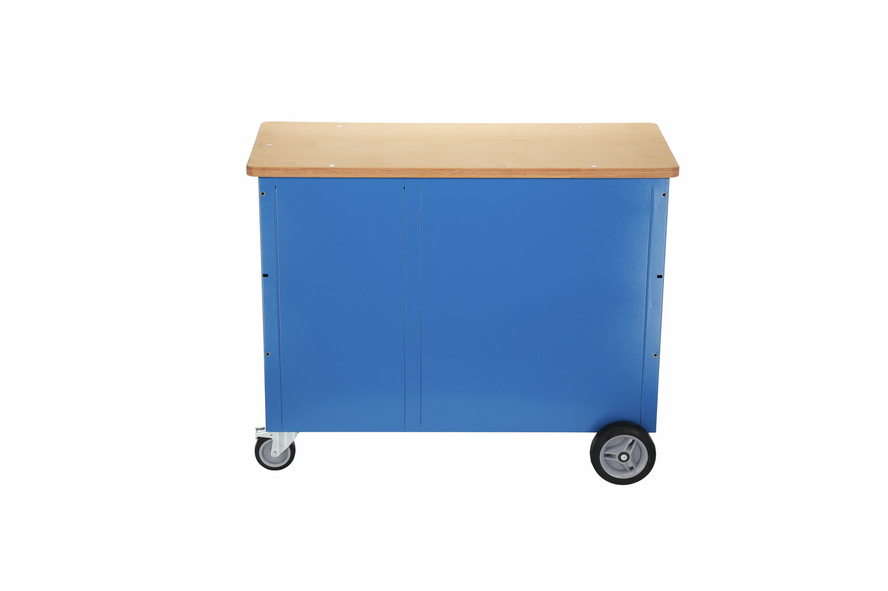 Mobile workbench 1.25 m wide with 7 drawers