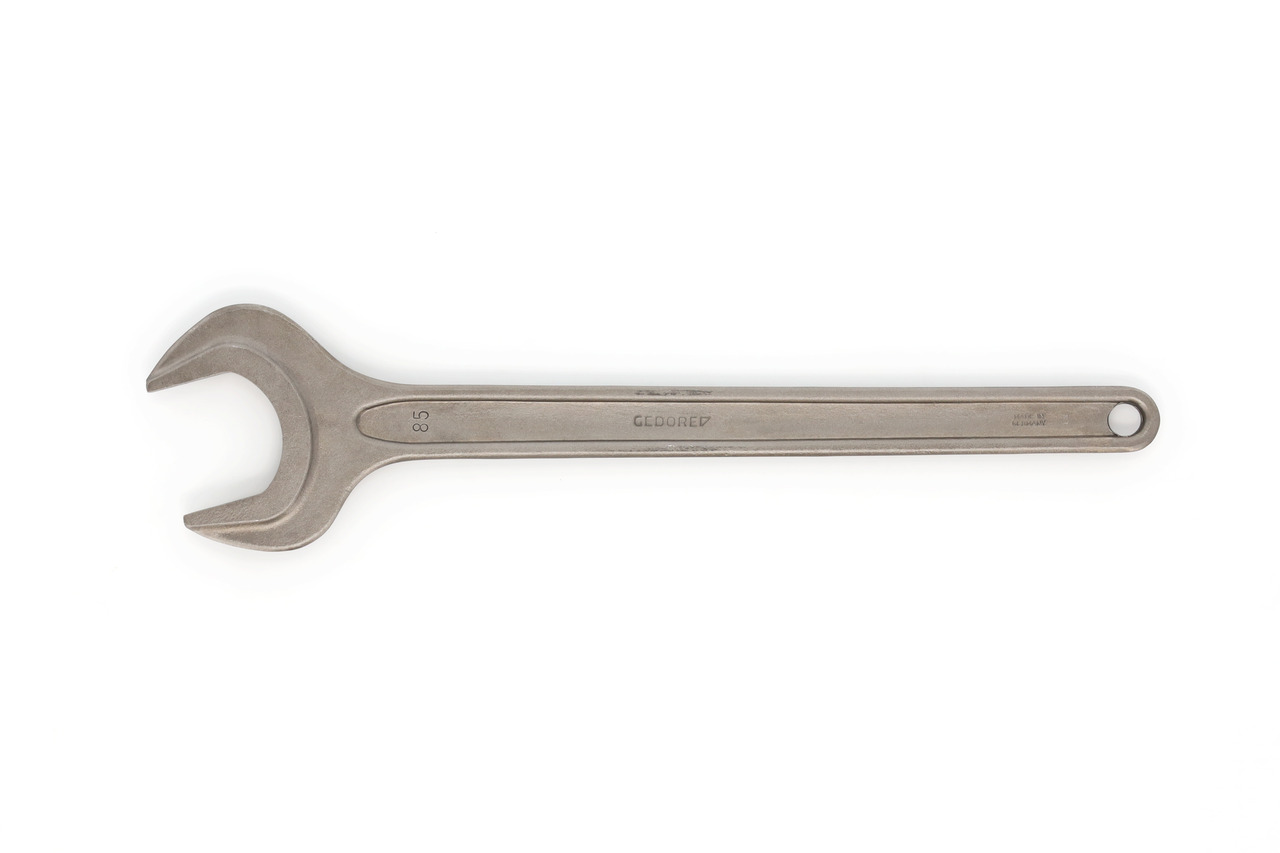 Single open ended spanner 85 mm