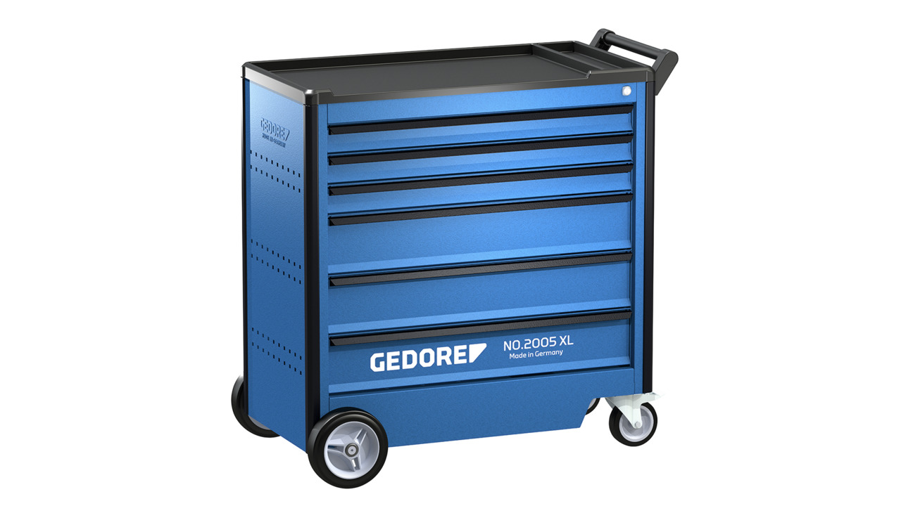 Tool trolley with 6 drawers