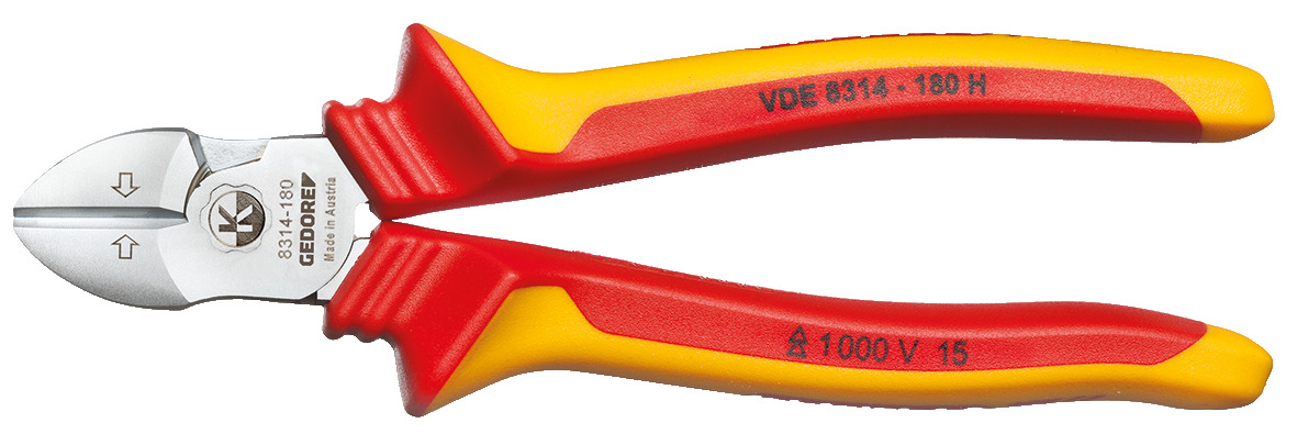 VDE Side cutter with VDE insulating sleeves