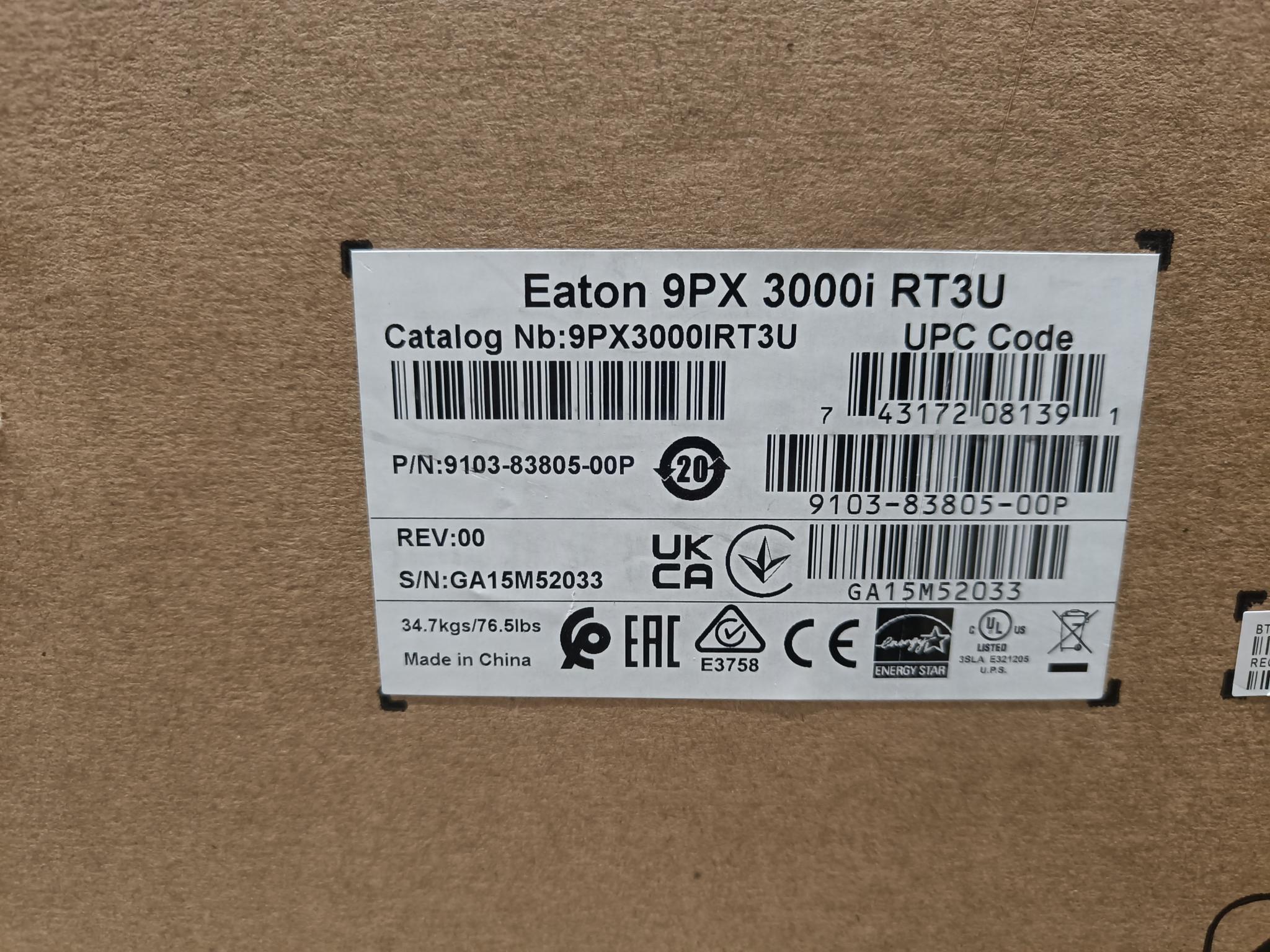 Eaton 9PX3000IRT3U 19 inch UPS 3000 VA