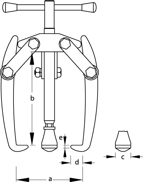 Battery-terminal puller, 3-arm pattern