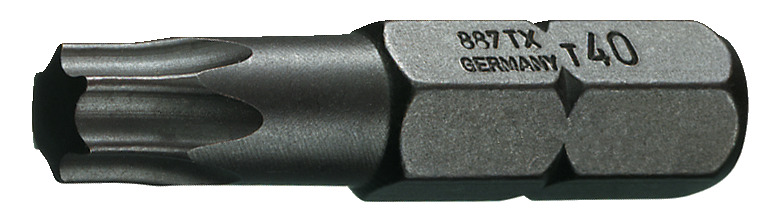 Screwdriver bit 1/4" TORX w/pilot T10, Value pack
