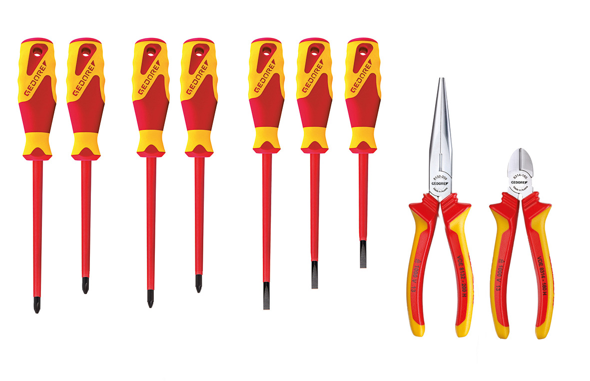 VDE Pliers/screwdrivers assortment for tool board