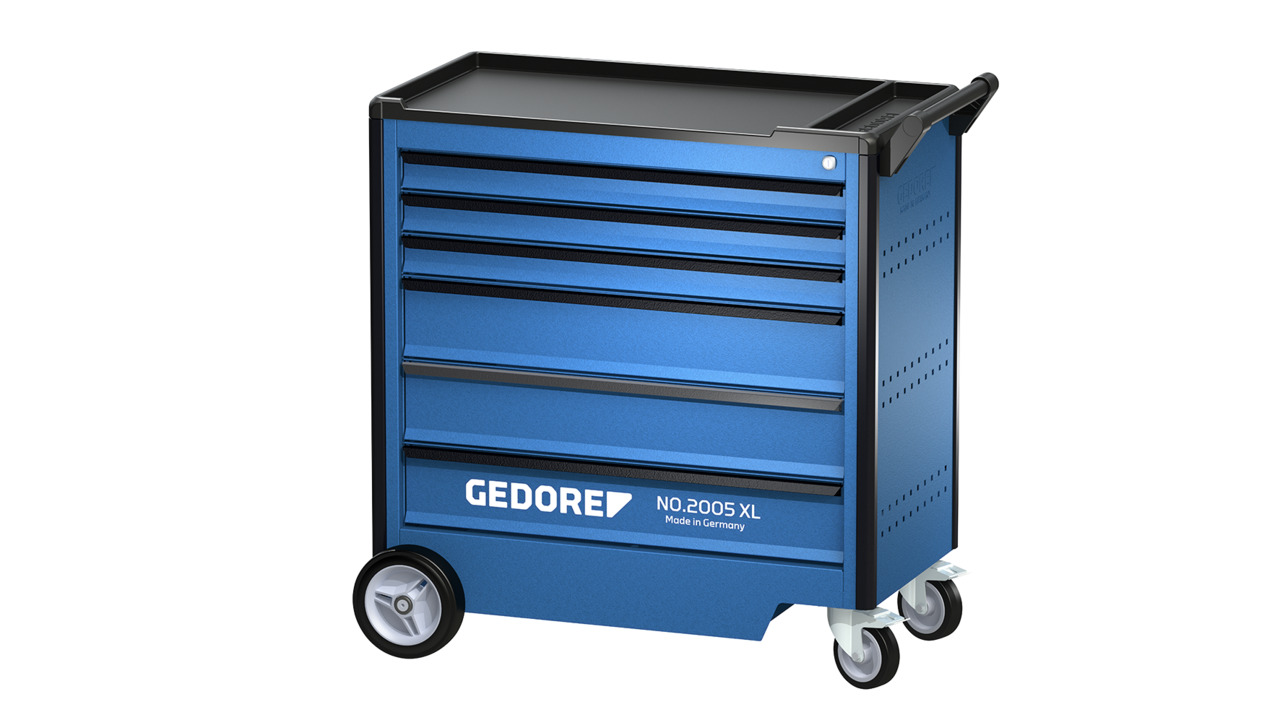 Tool trolley with 6 drawers