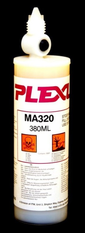 Plexus MA 320 Adhesive & Activator white, 490 ml cartridge incl. mixing nozzle