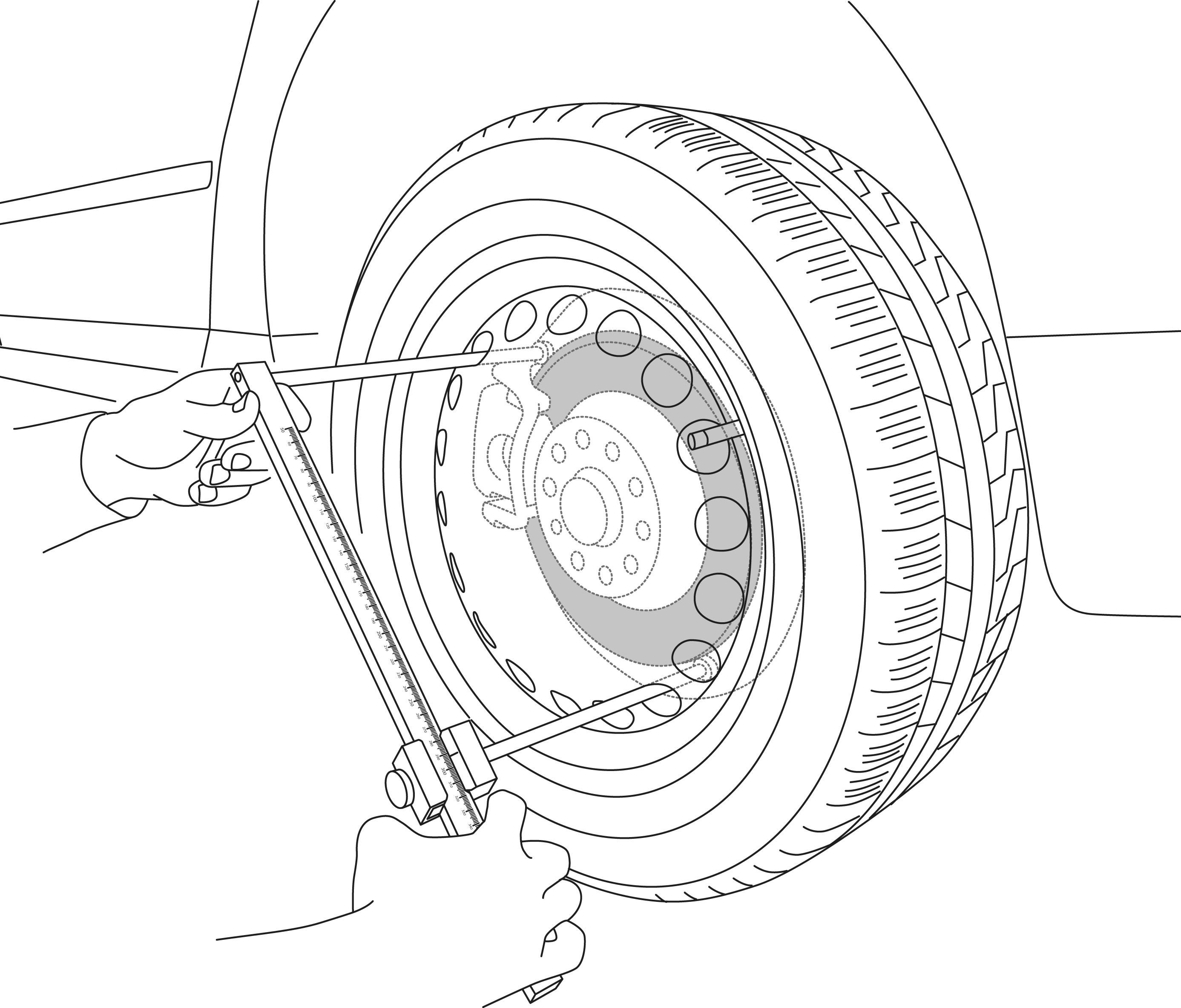 Vernier Caliper for Brake Discs
