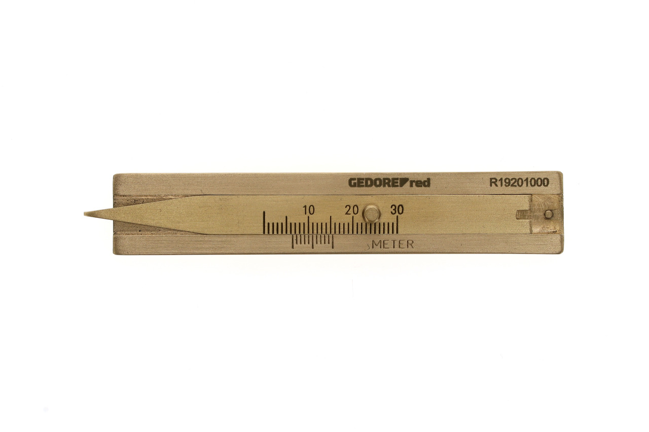 Tire tread depth gauge brass design