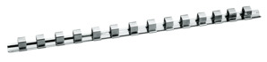 Spring steel socket rail for 14 1/2" sockets