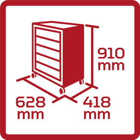 Workshop trolley BlackMECHANIC 6 drawers
