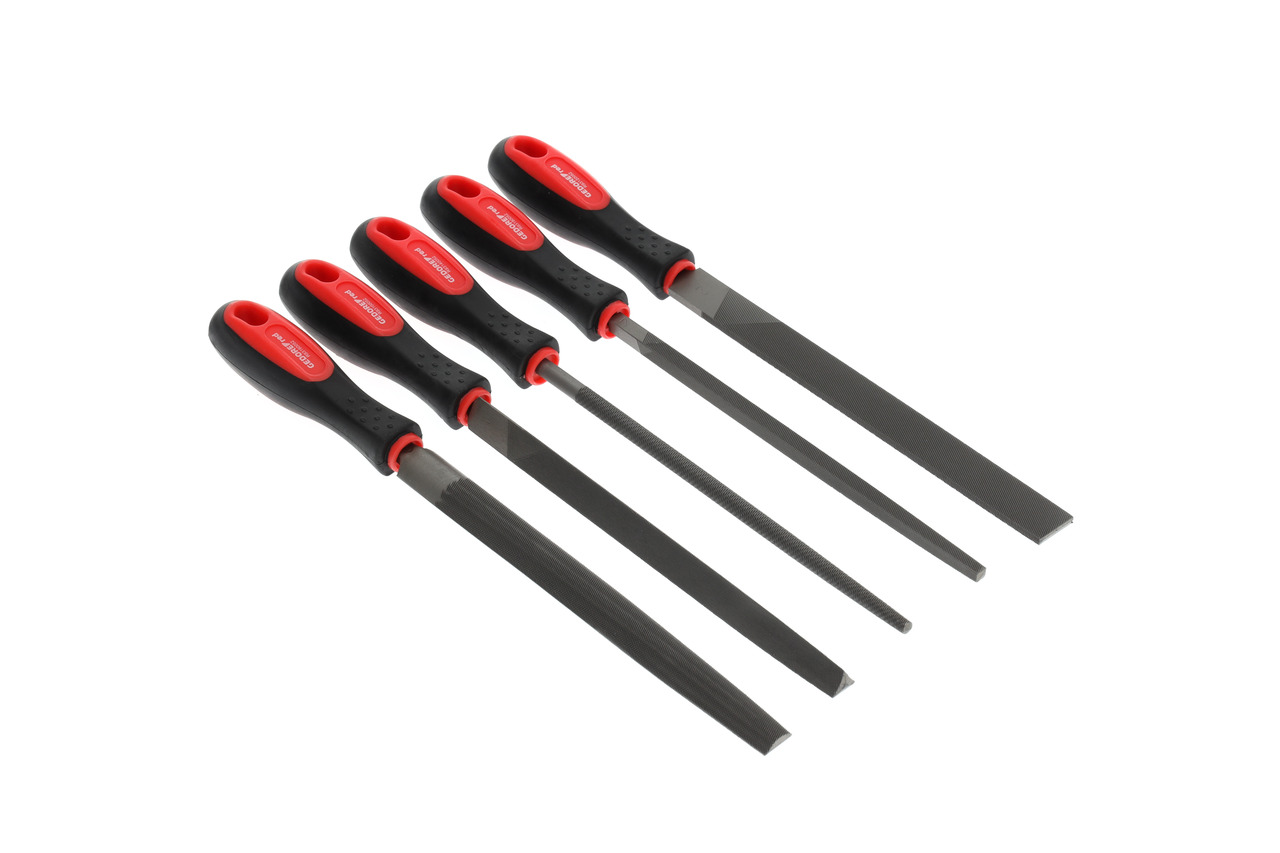 File set tri.+sq.+flat+rnd+half-rnd 5pcs
