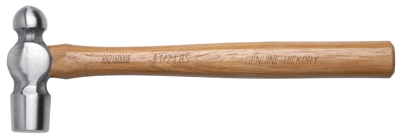 Engin.ball pein hammer 1.1/2lbs hickory