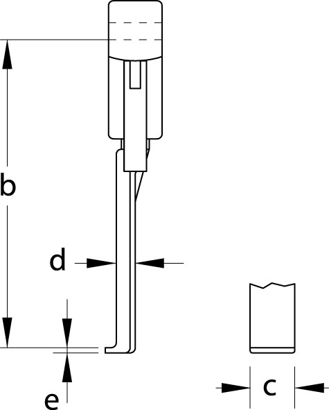Pulling leg with quick-release clamp 100 mm